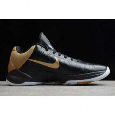 Nike Erkek Zoom Kobe 5 Siyah / Altın Basketbol Ayakkabısı Türkiye - EQD1UWDA